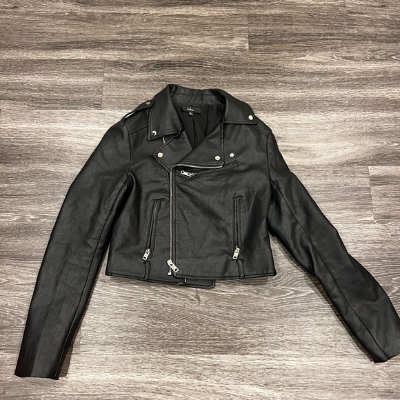 Lulu's Cropped Black Leather Jacket - Picture 1 of 1